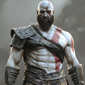 Viking Warrior with Red Markings