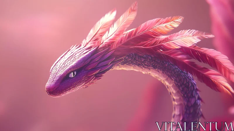 AI ART Dragon with Feathers