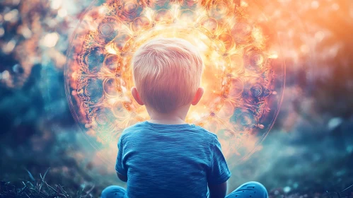 Boy and Spiritual Mandala