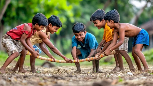 Kids Having Fun Outdoors