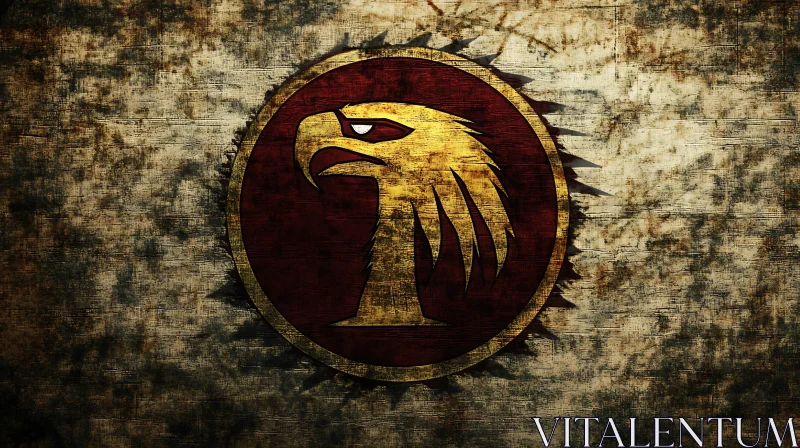 AI ART Grunge Eagle Emblem Art