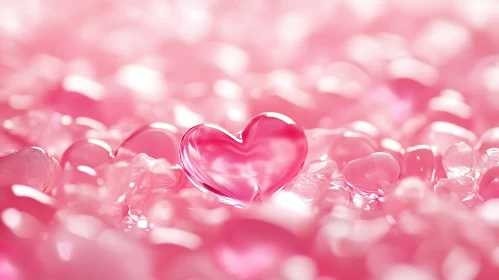 Translucent Heart in Pink Ambiance