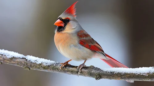 Winter Cardinal Portrait