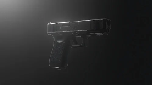 Firearm Study: Black Pistol on Dark