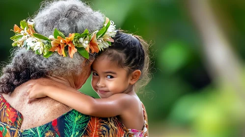 Generational Love: A Grandmother's Gentle Hug