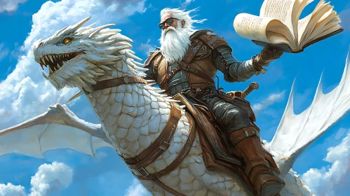 Dragon Rider Soaring Through the Skies