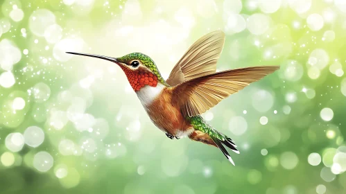 Hovering Hummingbird Art Print