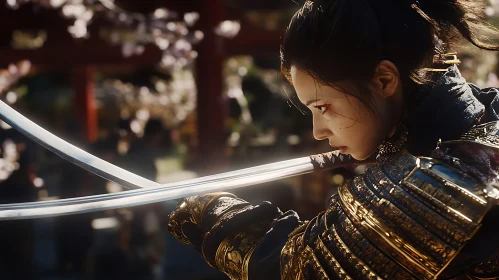 Female Warrior with Katana