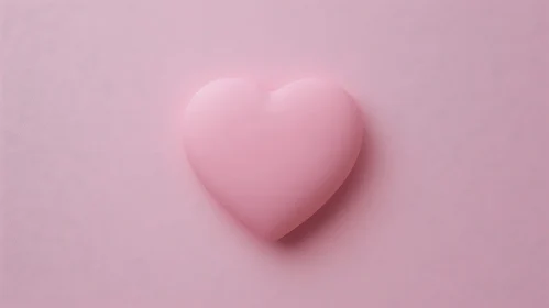 Soft Pink Heart on Pink Background