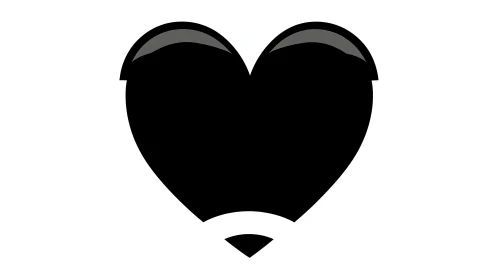 Monochrome Heart Symbol Illustration