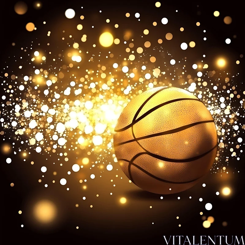 Sparkling Basketball AI Image