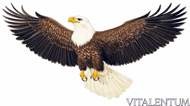 Bald Eagle Soaring AI Image