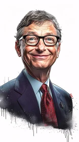 Bill Gates Art Portrait