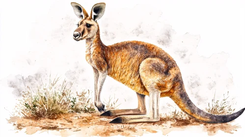 Artistic Kangaroo Portrait