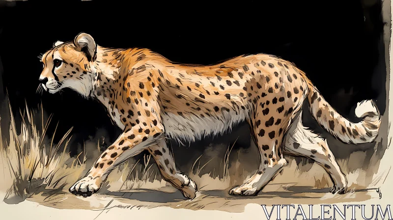 Cheetah Art | Wildlife Splendor AI Image