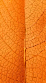 Close-up Grid Formation of an Orange Leaf