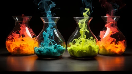 Colorful Vases with Enigmatic Smoke | Anamorphic Art
