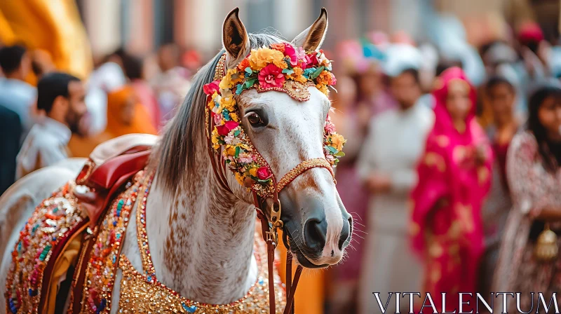 AI ART Decorated Horse at Celebration