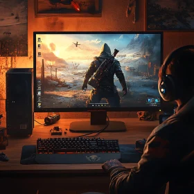 Engaging Desktop Gaming Session