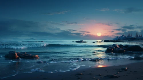 Romantic Moonlit Seascapes: Serene Coastal Landscapes