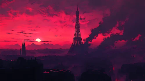 Eiffel Tower at Sunset