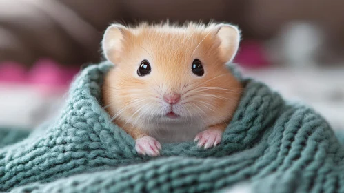 Hamster Wrapped in Warm Knit