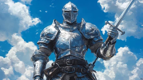 Armored Knight Sword in the Sky