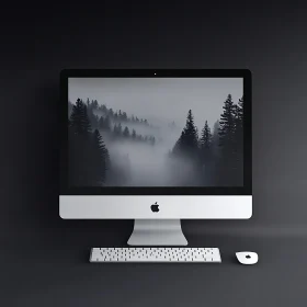 Enigmatic Forest Displayed on Sleek Desktop