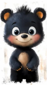 Cute Bear Character Art