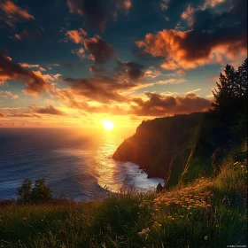 Seaside Sunset Landscape