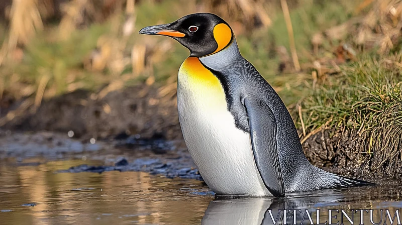 Penguin in Natural Habitat AI Image