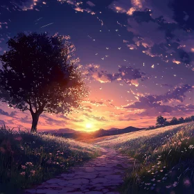 Sunset Serenity: A Path to Tranquility