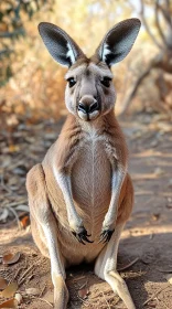Curious Kangaroo in the Wilderness