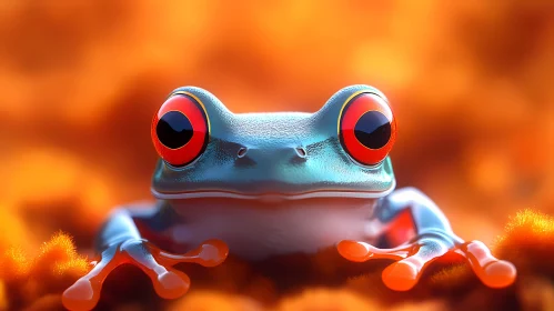 Colorful Amphibian Close-up