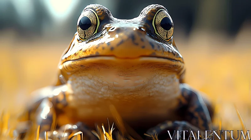 AI ART Frog Close-Up