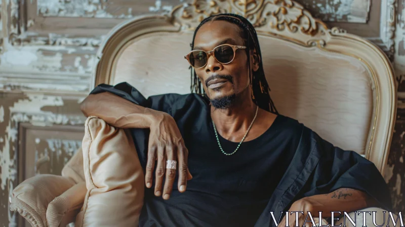 Luxurious Snapshot of Snoop Dogg Relaxing AI Image