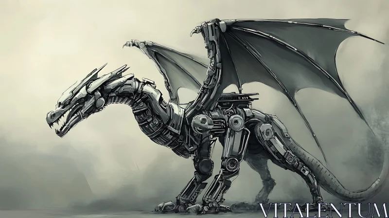 Robotic Dragon: Gears and Glory AI Image