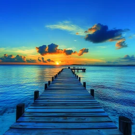 Peaceful Sunset Over the Ocean