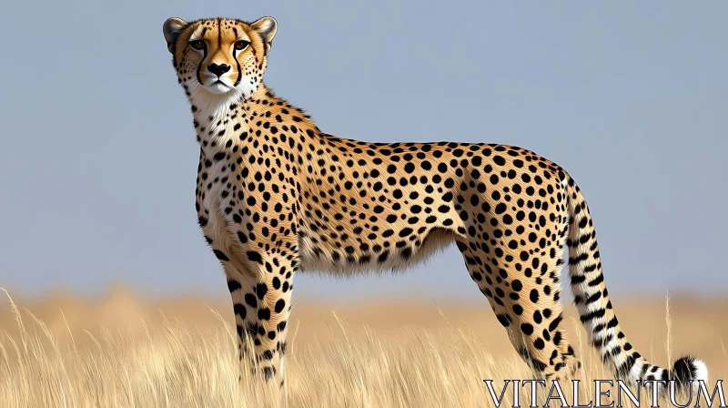 Graceful Cheetah in its Natural Habitat AI Image