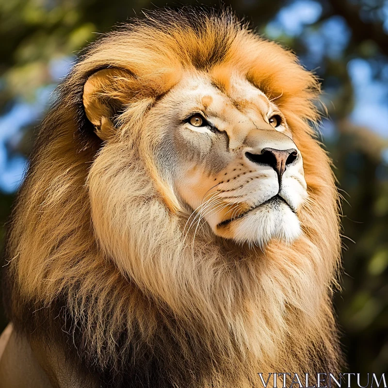 AI ART Noble Lion Gaze