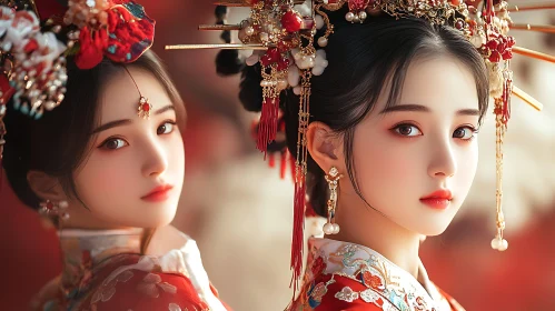 Twin Portraits in Hanfu