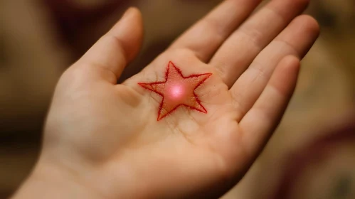 Star Light on Human Palm