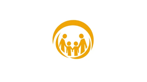 Golden Family Circle Icon