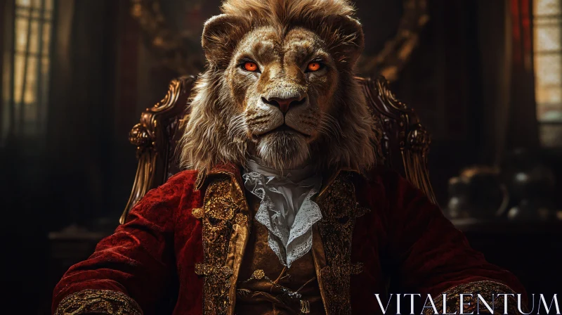 Regal Lion AI Image