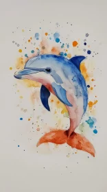 Colorful Dolphin Painting