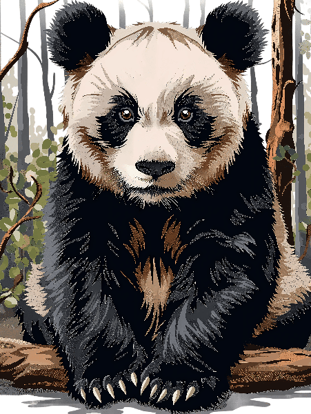 POD Design Panda Wildlife T-Shirt Art