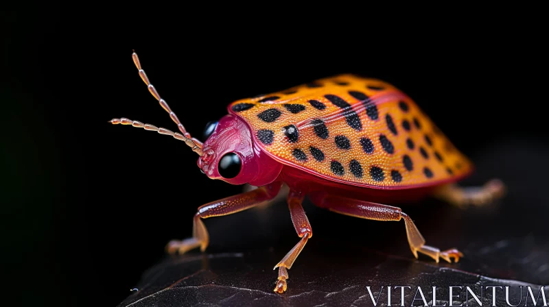 AI ART Captivating Insect Imagery with Orange and Magenta Patterned Spots