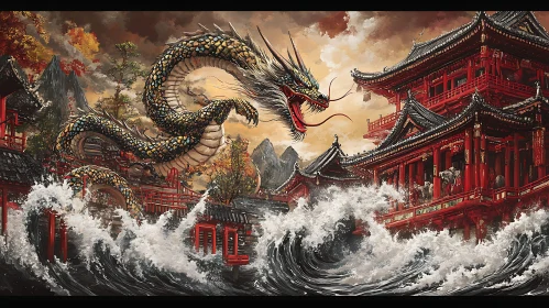 Dragon and the Red Buildings