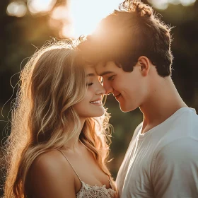 Affectionate Couple in Sunlight