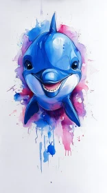 Playful Dolphin Illustration
